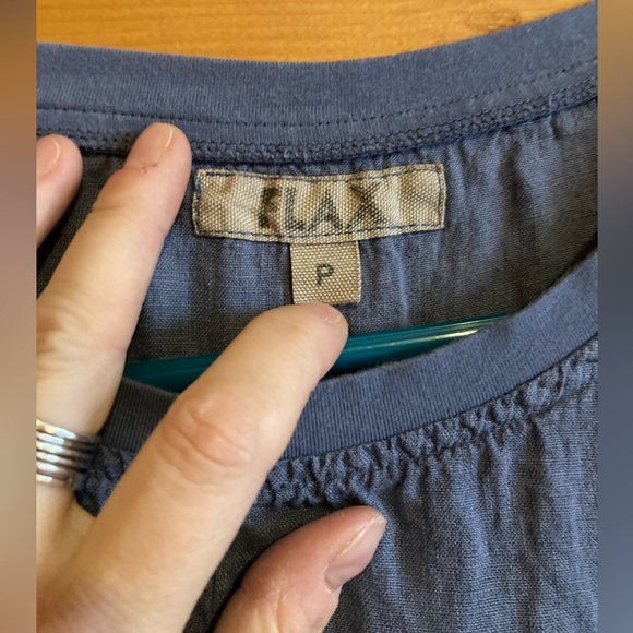 FLAX linen dress SIZE Petite (X-Small) • cornflower blue • NWOT • pockets! 😍 - Picture 10 of 15